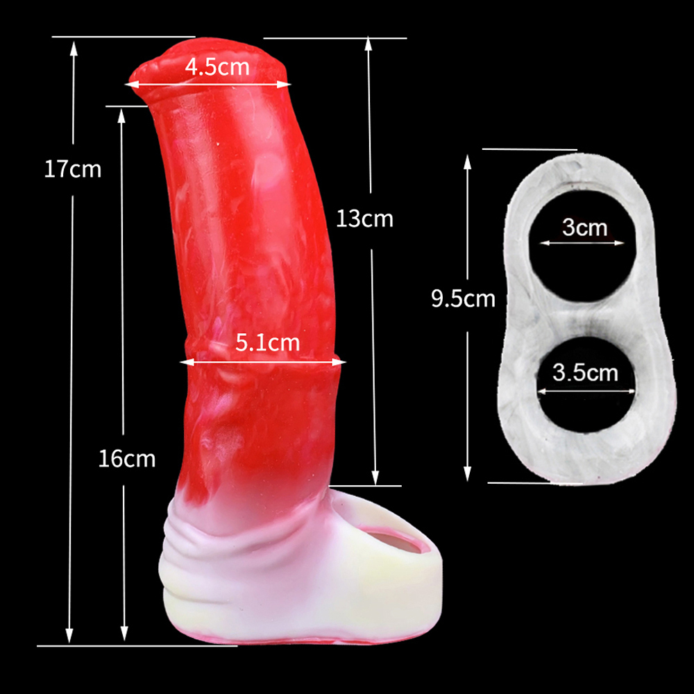 (image for) Colorful Extension Penis Sleeve - Red