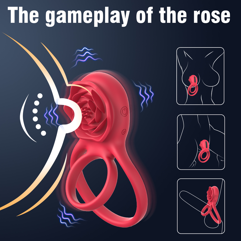 (image for) Petal-shaped Vibrating Penis Ring
