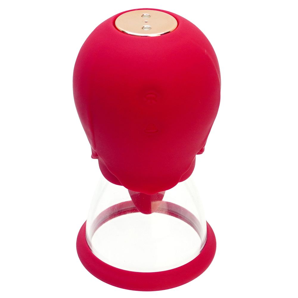 (image for) Tongue-licking & Suckiner Rose Clit Pump