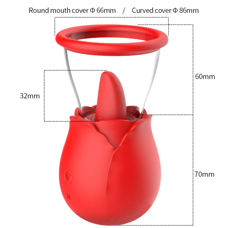 (image for) Tongue-licking & Suckiner Rose Clit Pump