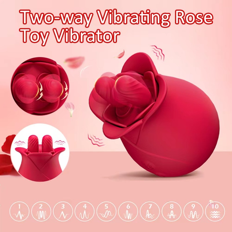(image for) Romeo Double-pistil Rose Tongue-lickiing Vibrator