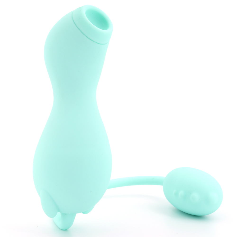 Cute Dinosaur 2-in-1 Clit Sucker & Bullet Vibrator