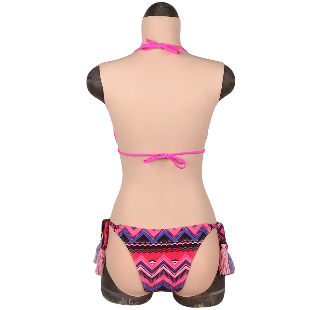(image for) Breast Shape Triangle Fake Vaginal Jumpsuit-M-Silicone