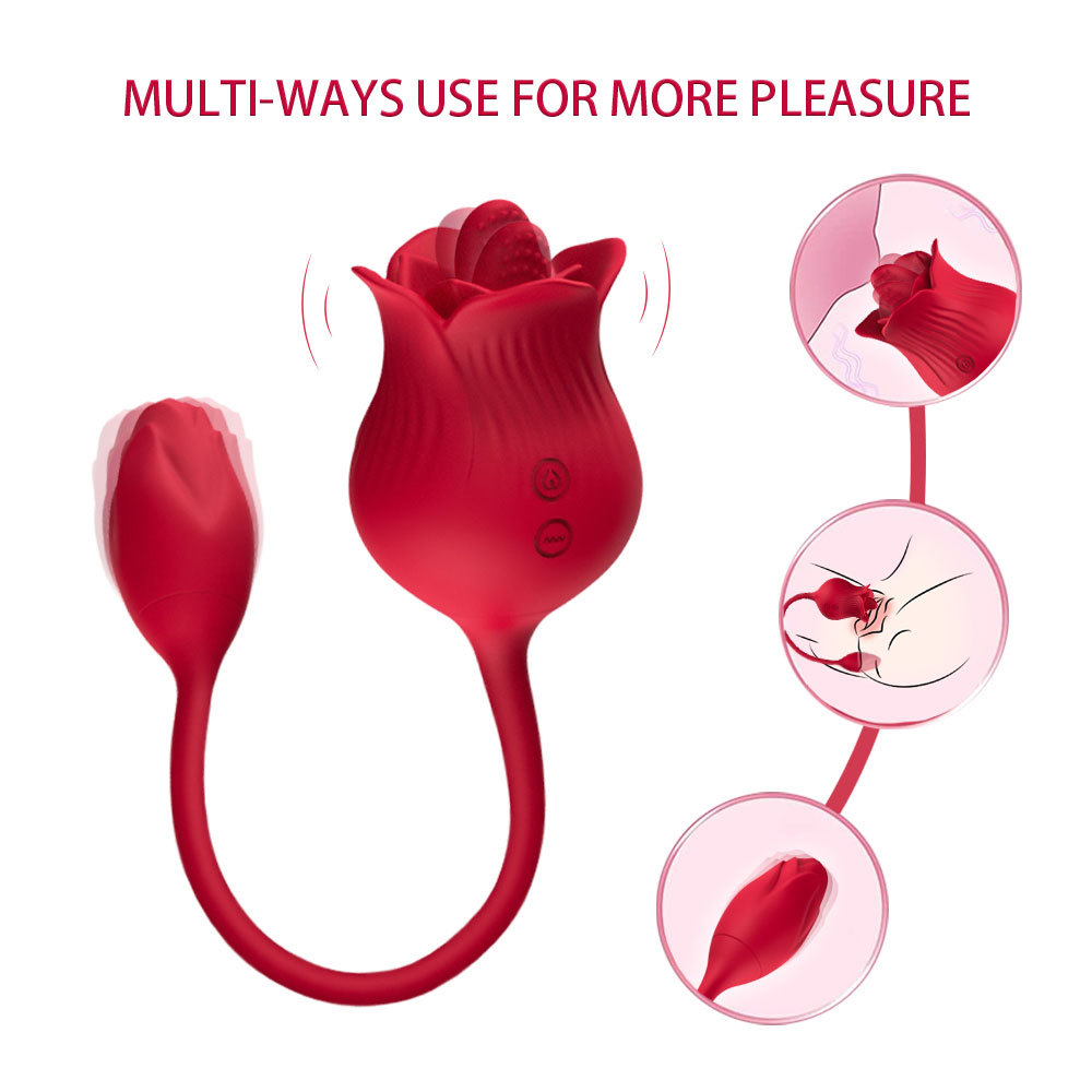 (image for) Rose Tongue Vibrator With Bud Egg