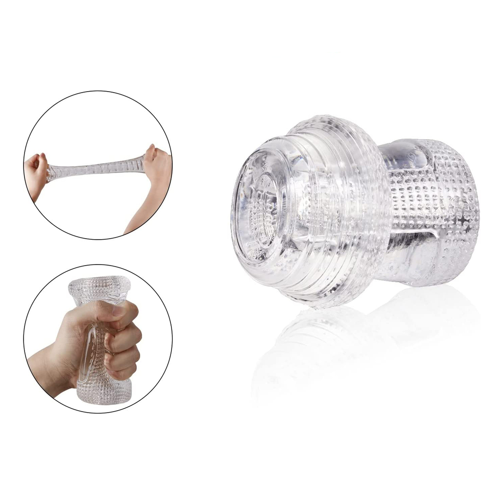 (image for) Clear Dual Tunnel Male Masturbator