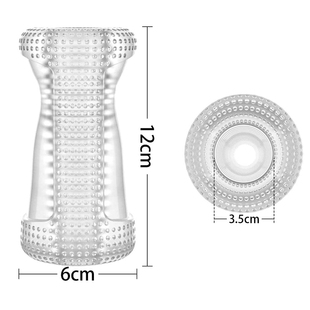 (image for) Clear Dual Tunnel Male Masturbator