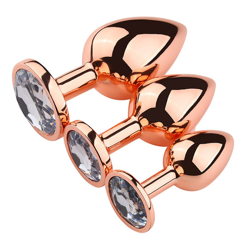 (image for) Rose Gold Anal Plug With Diamond
