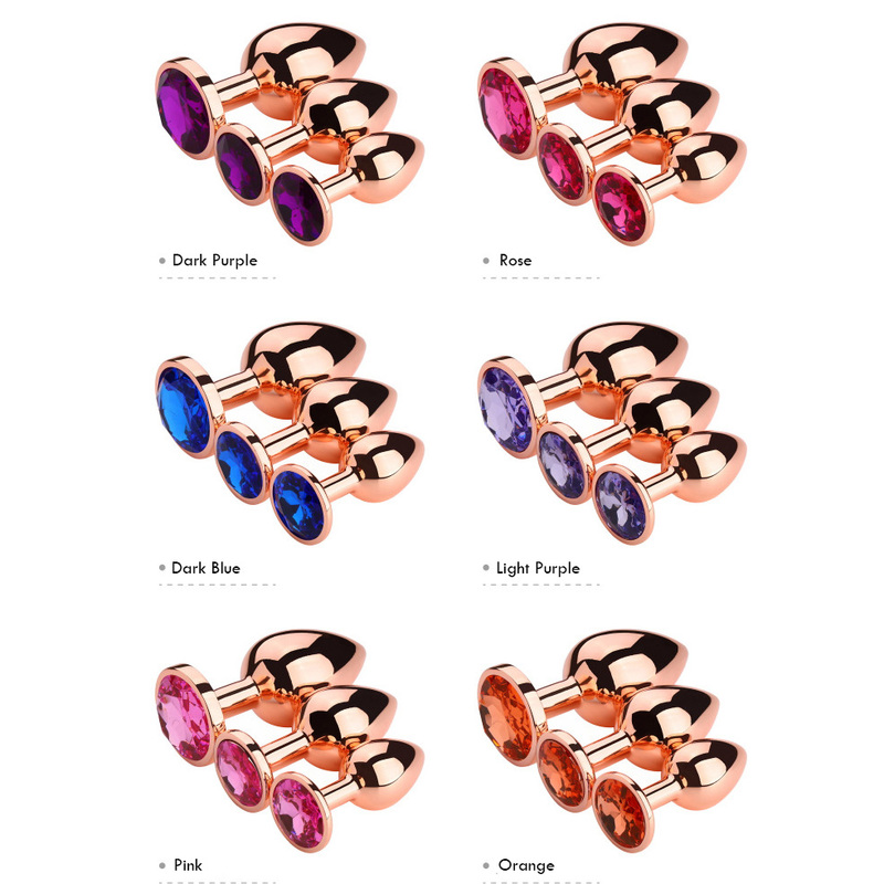 (image for) Rose Gold Anal Plug With Diamond