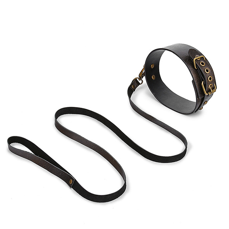 (image for) Vintage Style Collar with Leash