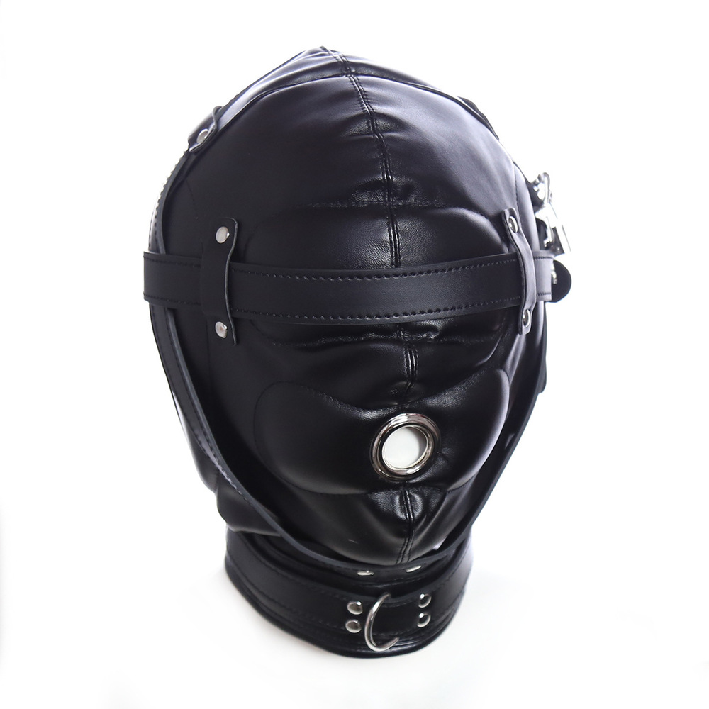(image for) Blindfolded Hood With Mouth Hole - Matte