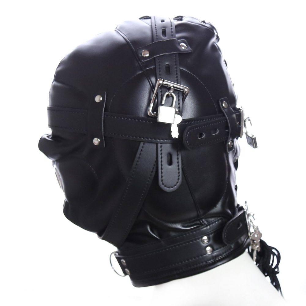 (image for) Blindfolded Hood With Mouth Hole - Matte