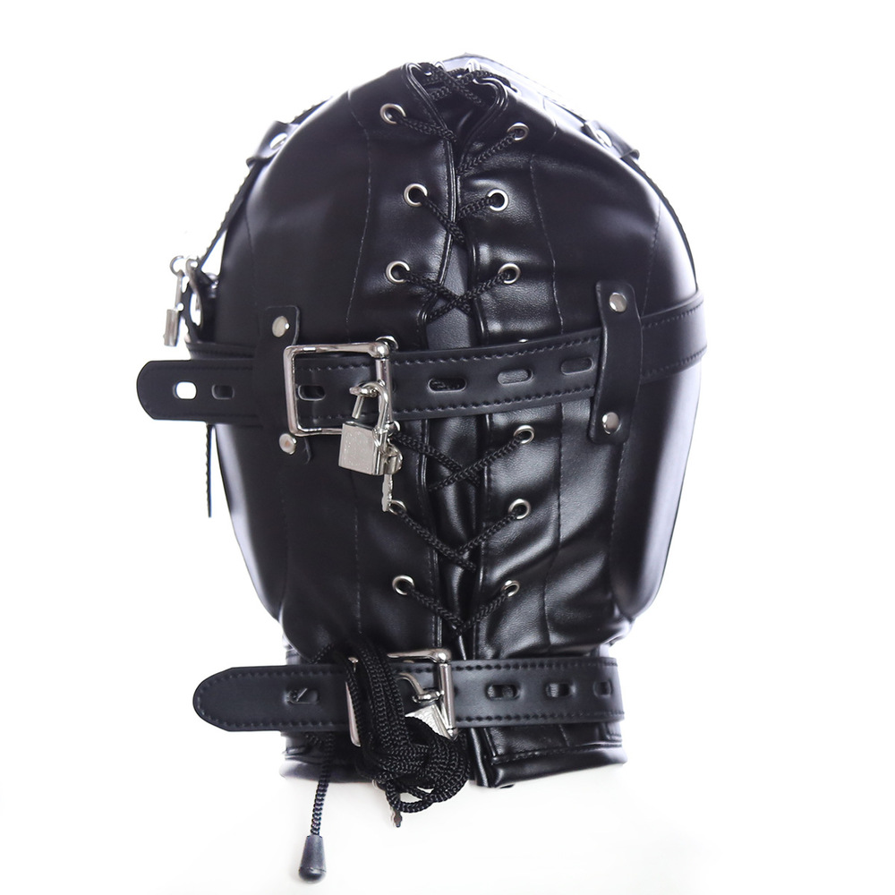 (image for) Blindfolded Hood With Mouth Hole - Matte