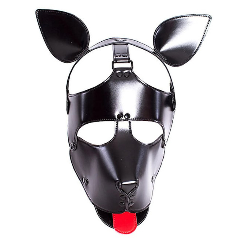 (image for) Vegan Leather Padded Dog Mask