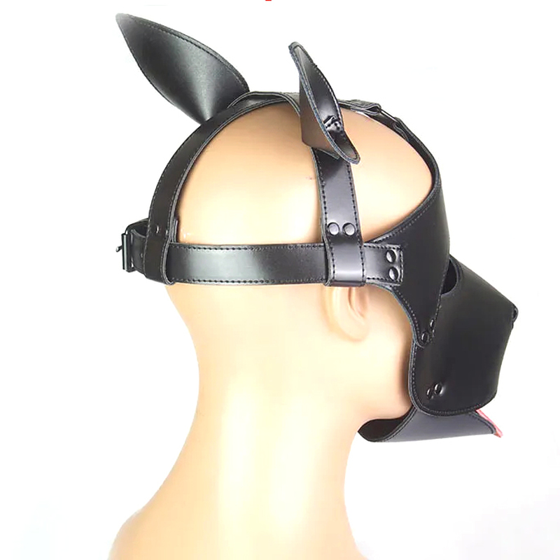 (image for) Vegan Leather Padded Dog Mask