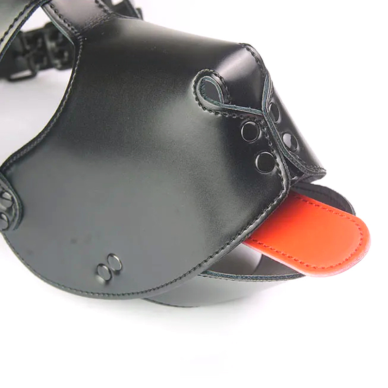 (image for) Vegan Leather Padded Dog Mask