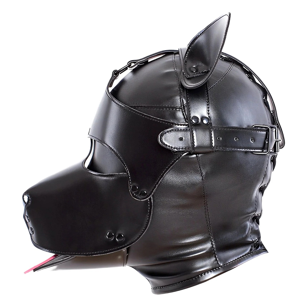 (image for) Vegan Leather Padded Dog Mask