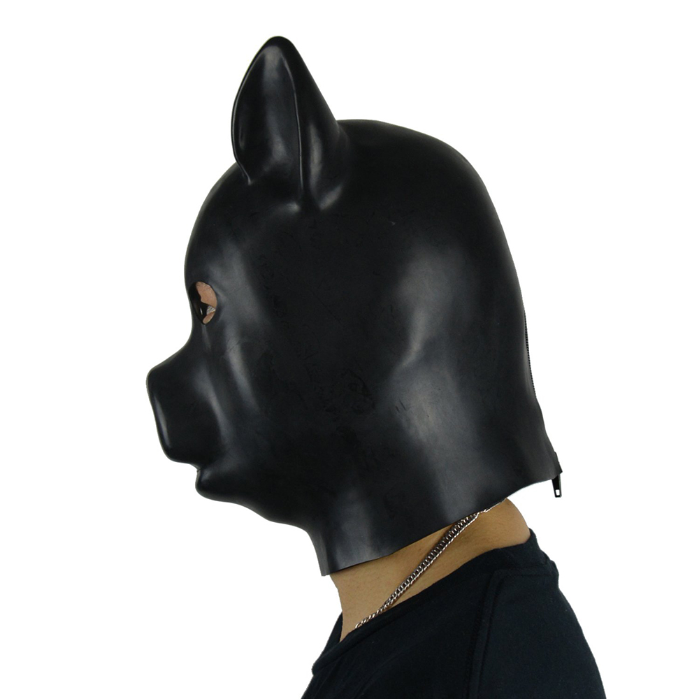 (image for) Latex Fetish Pig Hood Mask