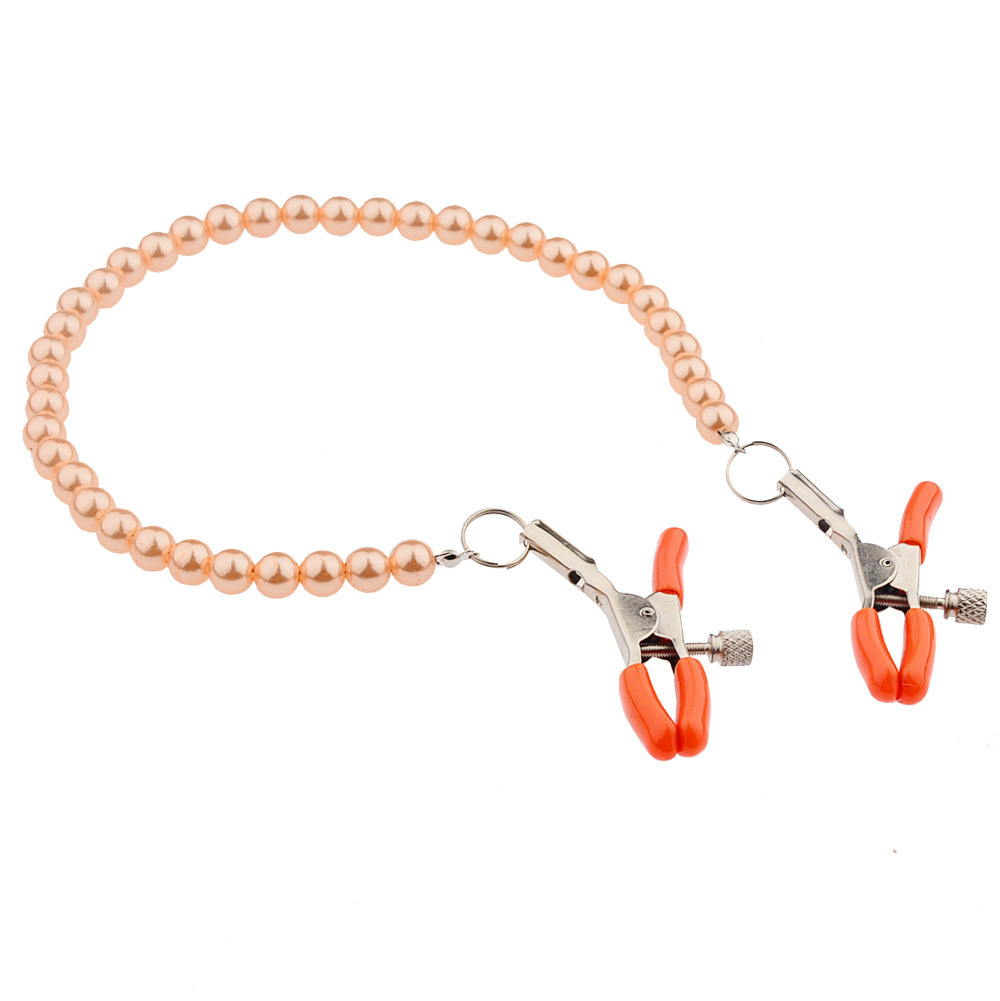 (image for) Nipple Clamps With Colorful Pearl Chain