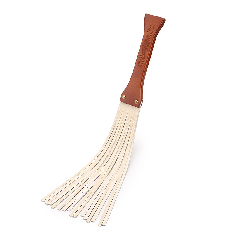Cowhide Tassel Fun Wooden Flogger
