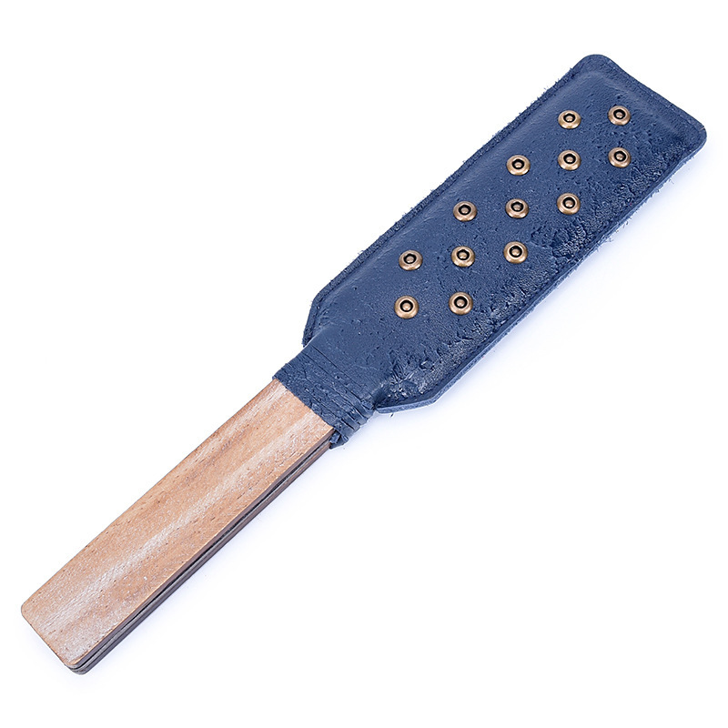 (image for) Premium Leather Solid Wood Handle Paddle