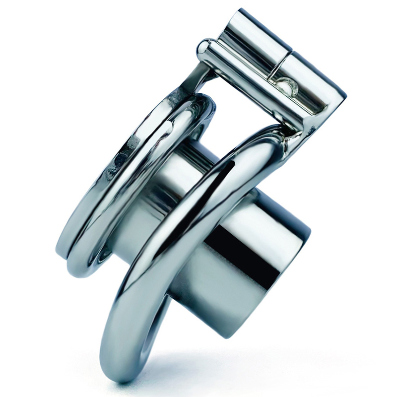 (image for) Double Screw Negative Chastity Cage With Catheter