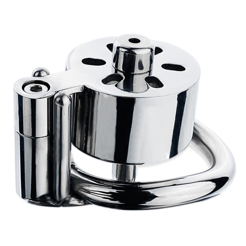 (image for) Canned Male Chastity Cock Cage with Urethral Plug