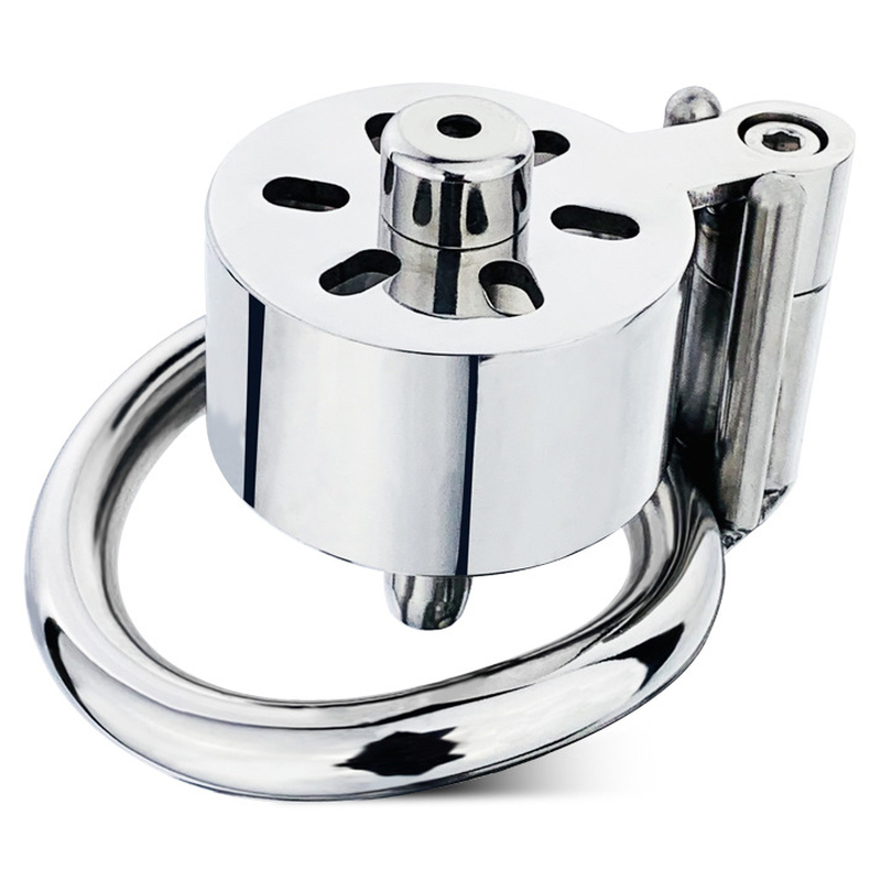 (image for) Canned Male Chastity Cock Cage with Urethral Plug