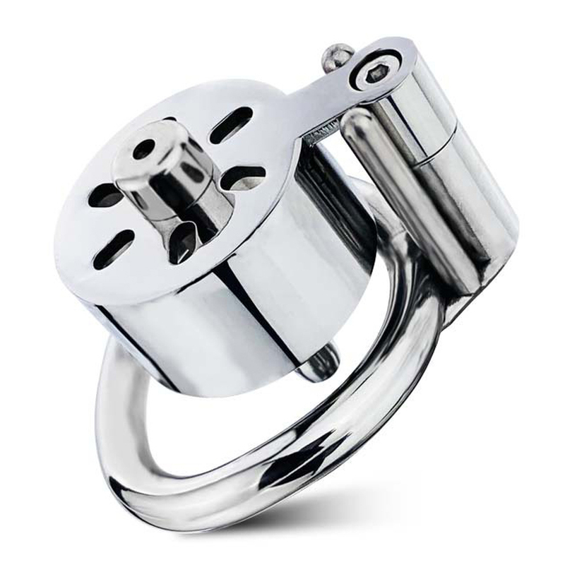 (image for) Canned Male Chastity Cock Cage with Urethral Plug