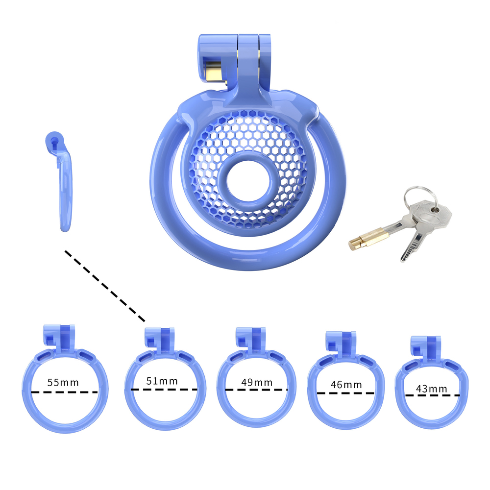 (image for) Sissy Chastity Cage With 5 Arc Rings- CX3