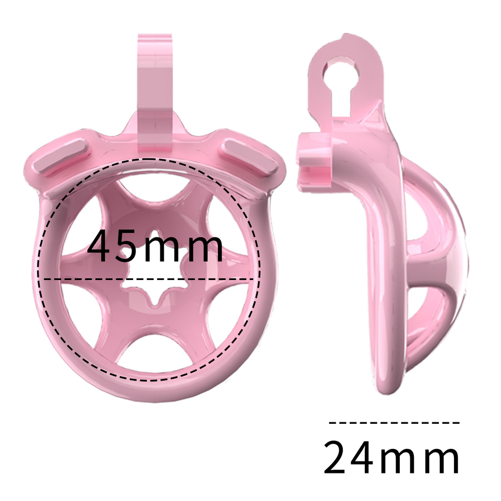 (image for) Small WX-2 Sissy Chastity Cage With 5 Arc Rings
