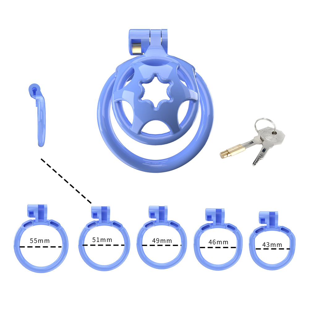 (image for) Small WX-2 Sissy Chastity Cage With 5 Arc Rings