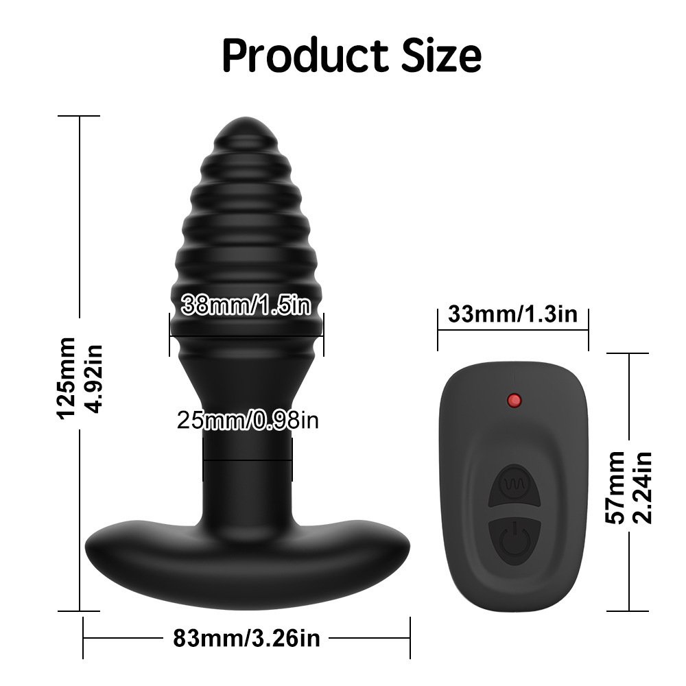 (image for) Rotating Vibrating Remote-Controlled Anal Plug