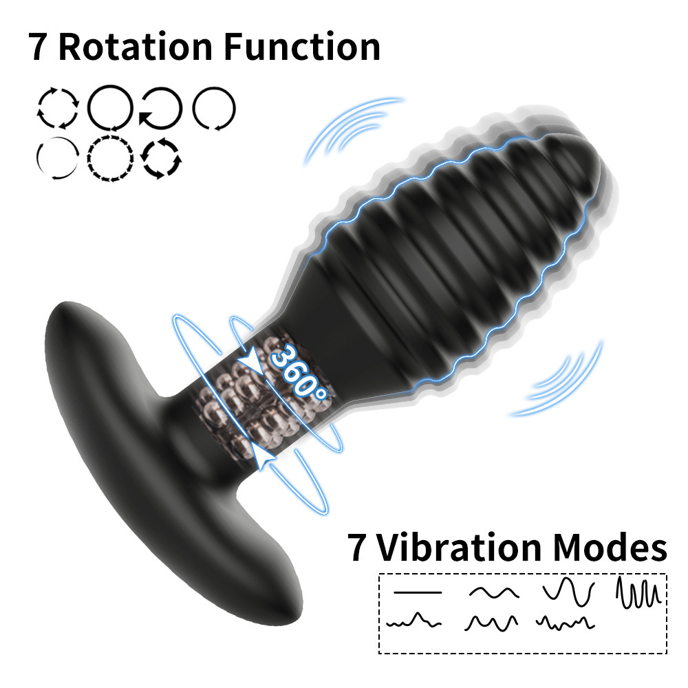 (image for) Rotating Vibrating Remote-Controlled Anal Plug