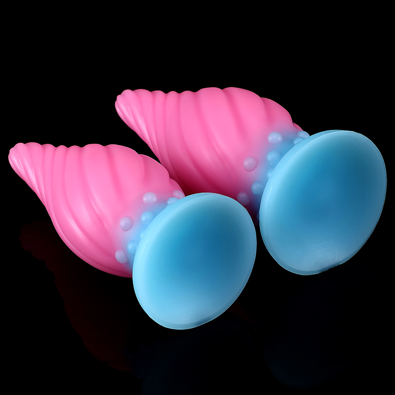 (image for) Luminous Spiral Cone Silicone Butt Plug