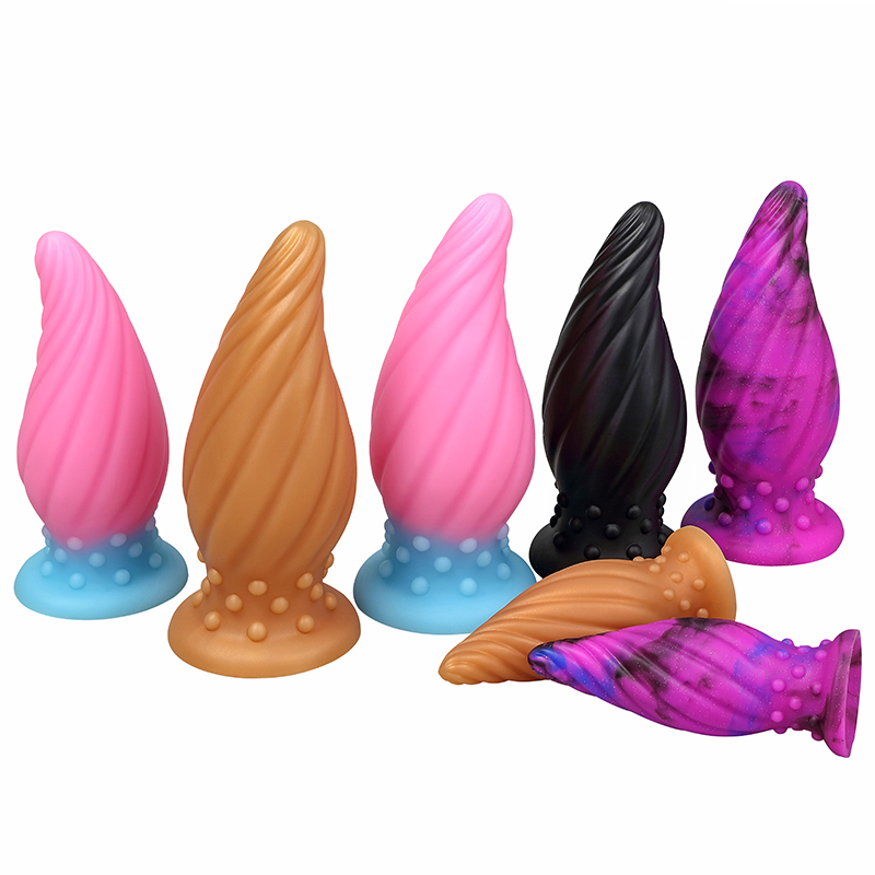 (image for) Luminous Spiral Cone Silicone Butt Plug