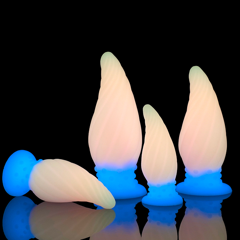 (image for) Luminous Spiral Cone Silicone Butt Plug