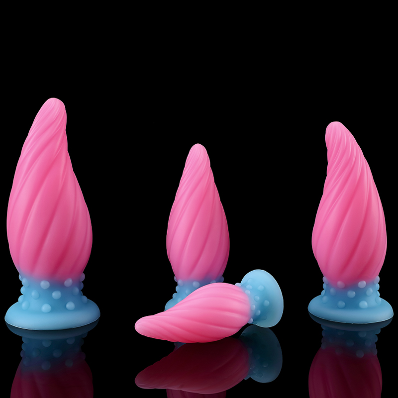 (image for) Luminous Spiral Cone Silicone Butt Plug