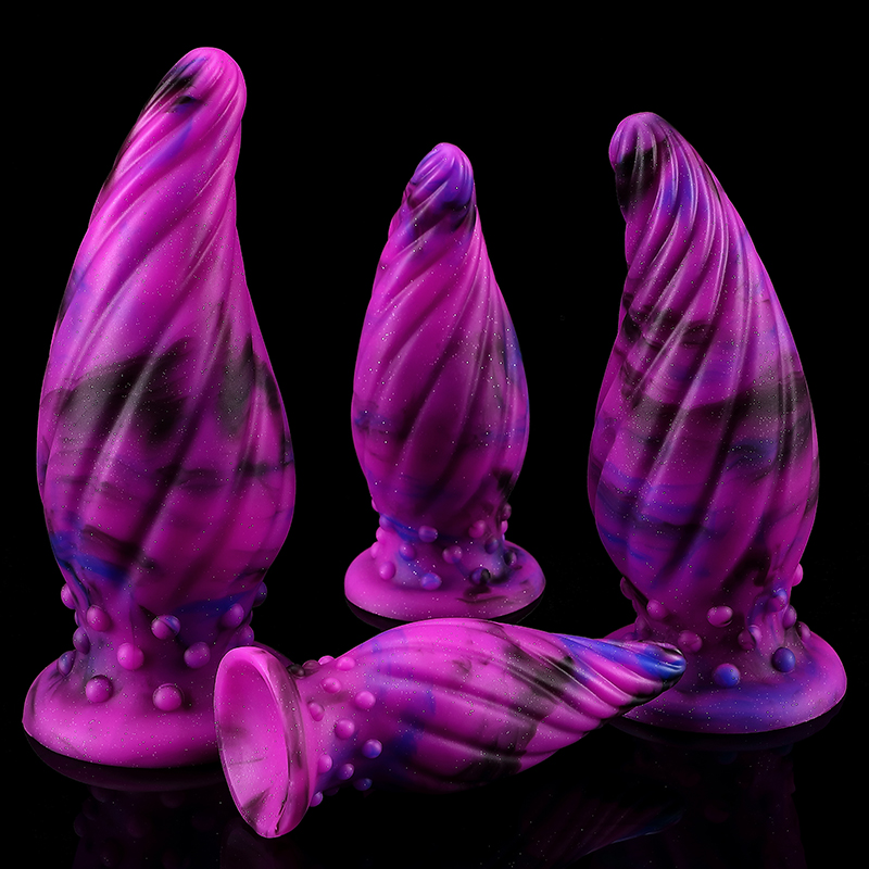 (image for) Luminous Spiral Cone Silicone Butt Plug