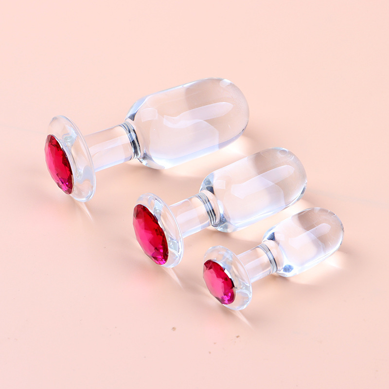 (image for) Jewel Icicles Glass Butt Plugs