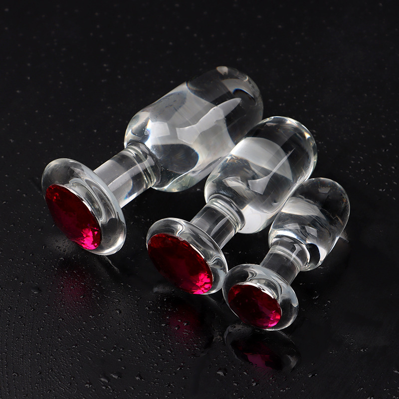 (image for) Jewel Icicles Glass Butt Plugs