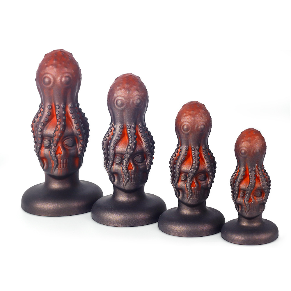 Octopus Skeleton Alien Multi-Color Butt Plug