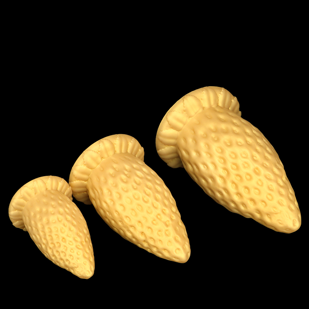 (image for) Strawberry Huge Butt Plug - Silicone