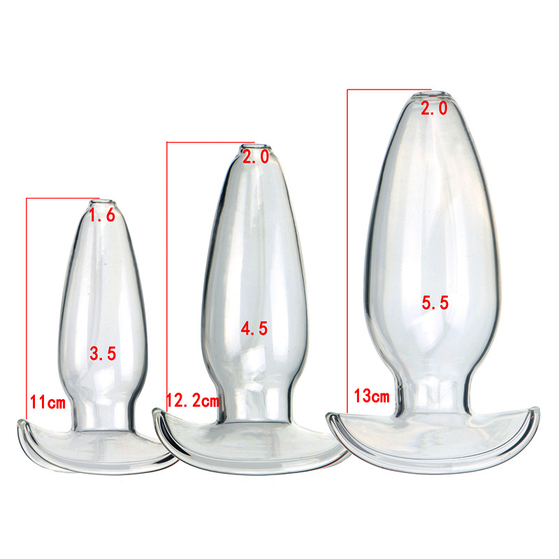 (image for) Glass Crystal Hollow Anal Trainer Butt Plug