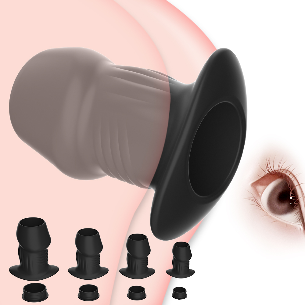 (image for) Silicone Hollow Anal Plug With Stopper