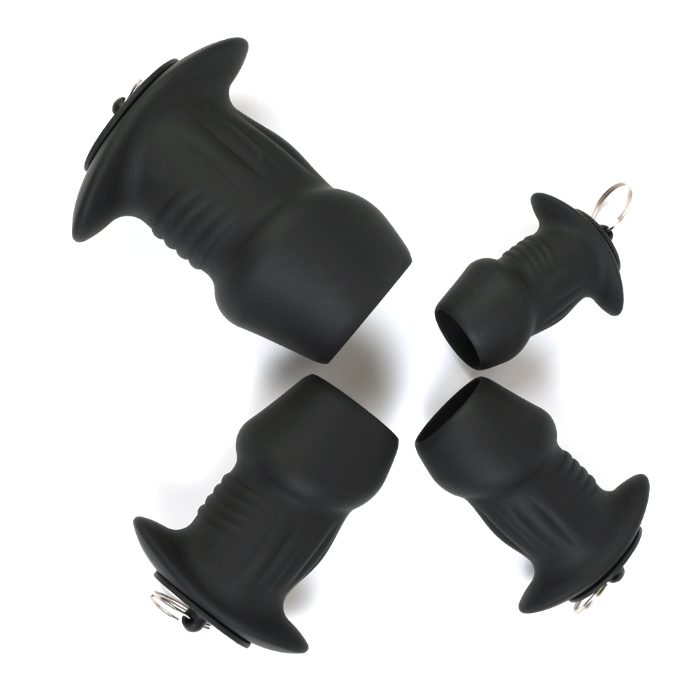 (image for) Silicone Hollow Anal Plug With Stopper