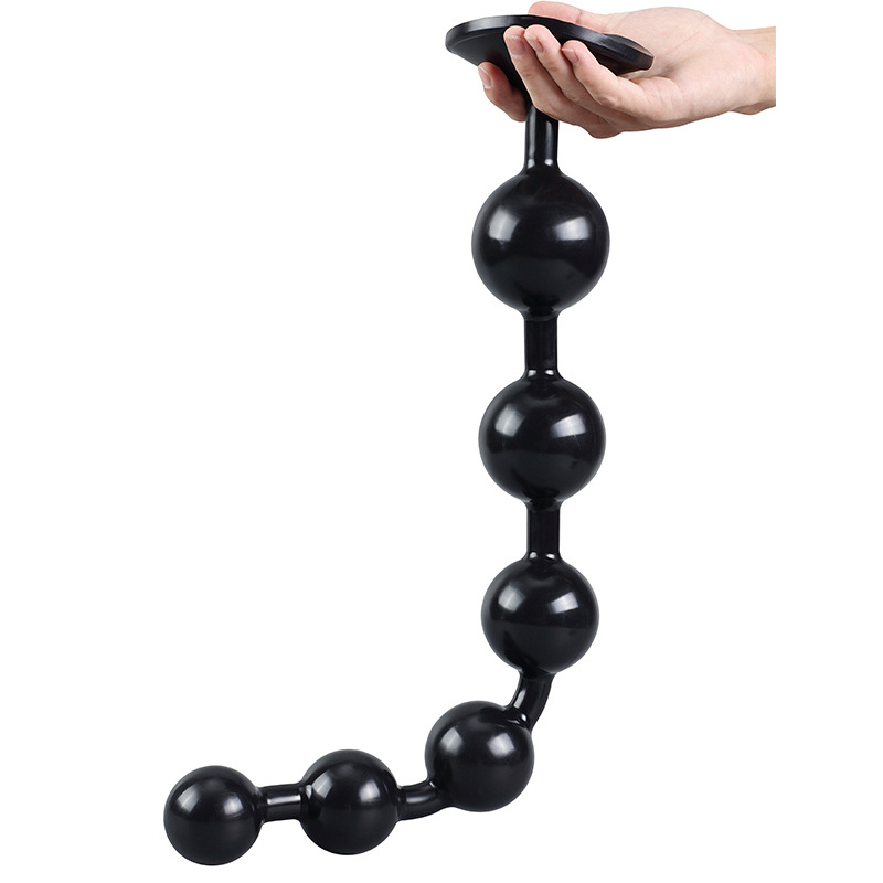 (image for) Overlength Liquid Silicone Round Beads Anal Plug