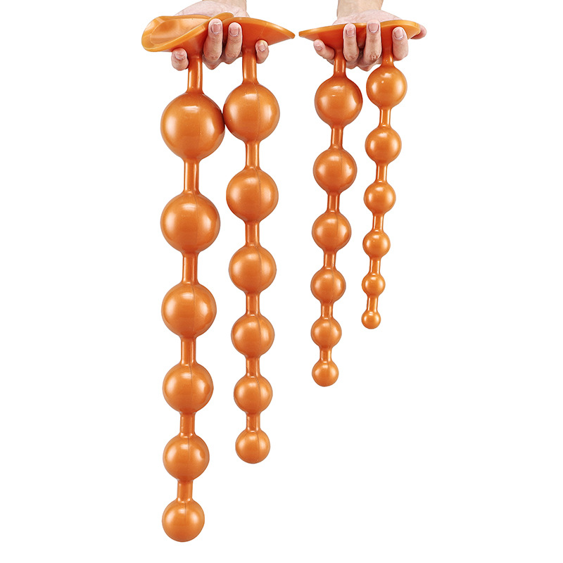 (image for) Overlength Liquid Silicone Round Beads Anal Plug
