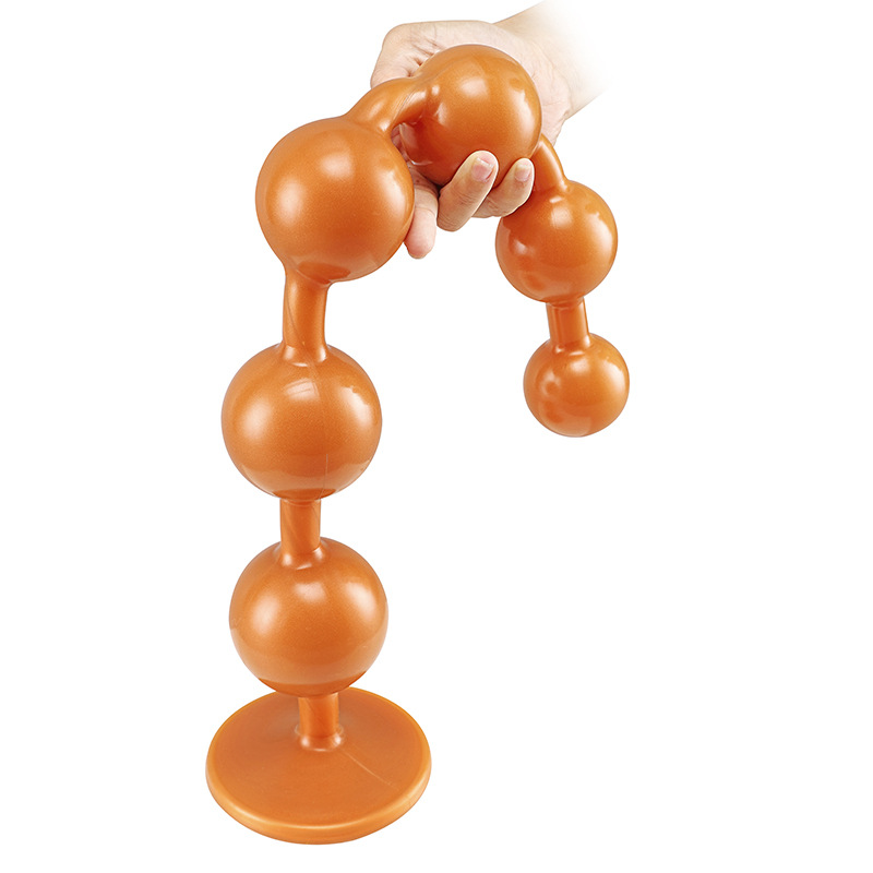 (image for) Overlength Liquid Silicone Round Beads Anal Plug