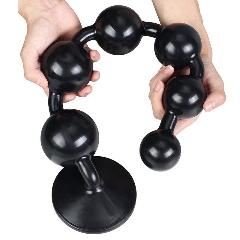 (image for) Overlength Liquid Silicone Round Beads Anal Plug