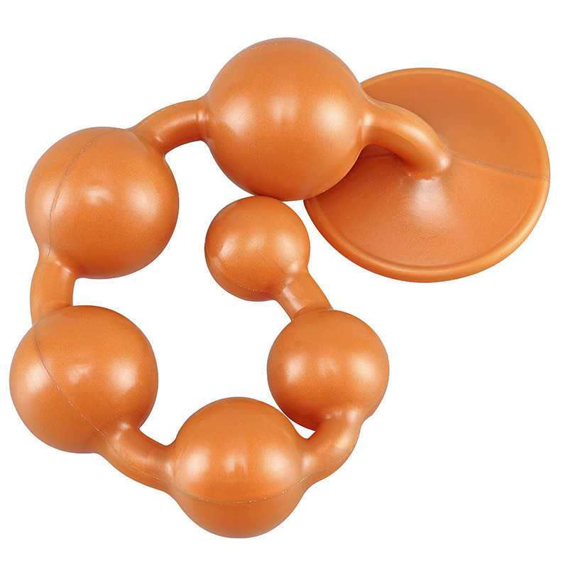 (image for) Overlength Liquid Silicone Round Beads Anal Plug